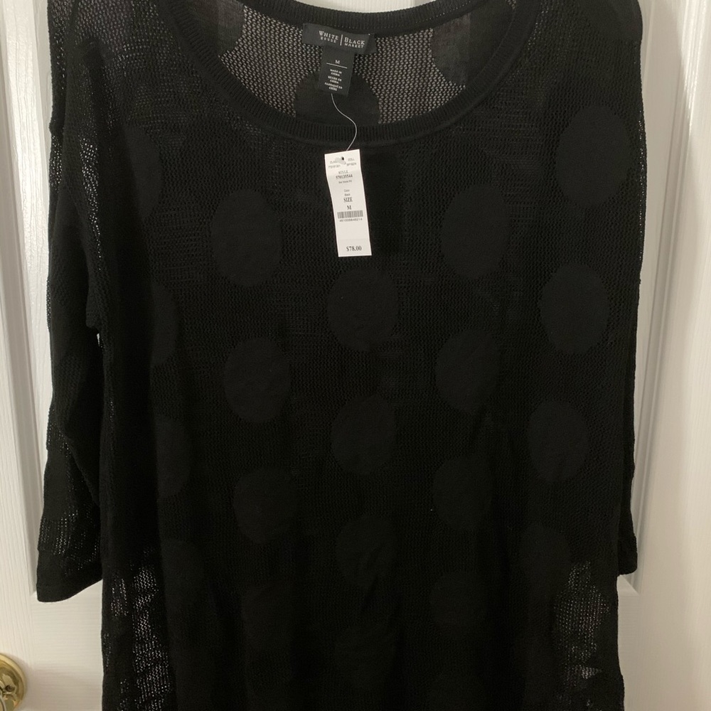 White House black market sheer shirt